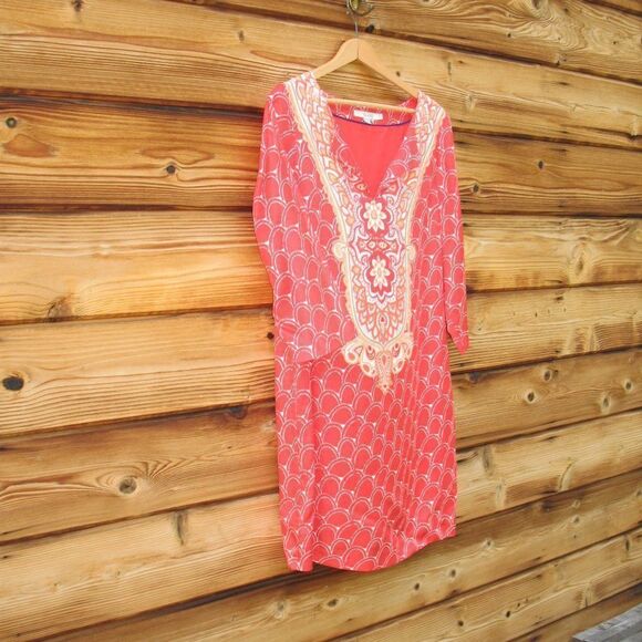 Boden Ingrid Red Silk Dress - Picture 4 of 9